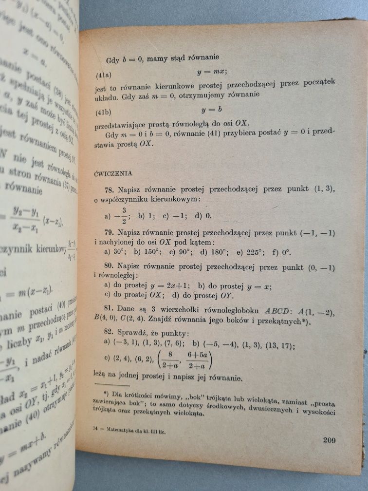 Matematyka dla klasy III liceum ogólnokształcącego - Książka