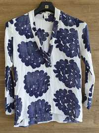 Koszula bluzka damska zwiewna wzorzysta kwiaty H&M L 40