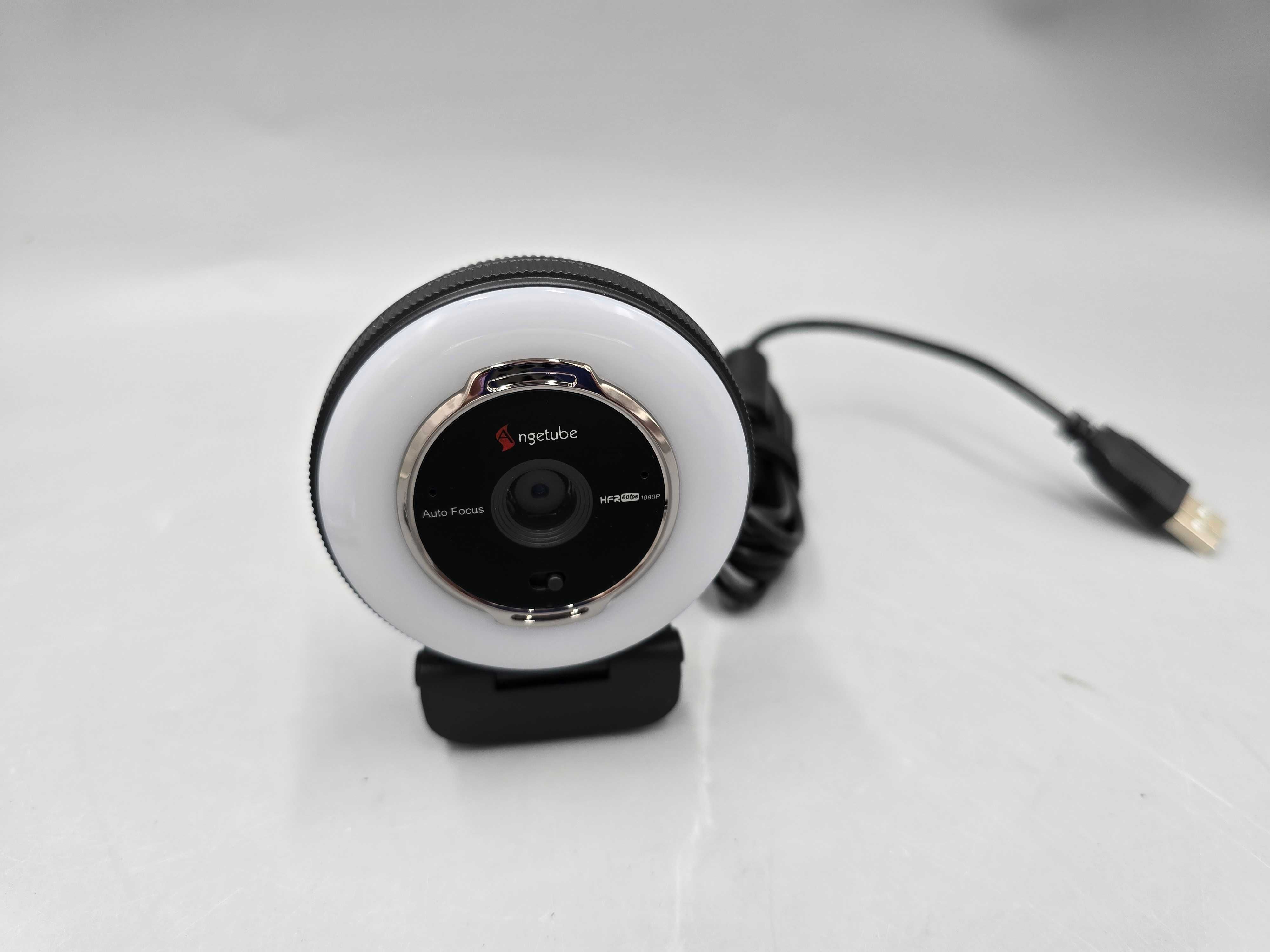ANGETUBE Kamera Stremingowa 2k z RINGLIGHTEM I Mikrofonem Stereo