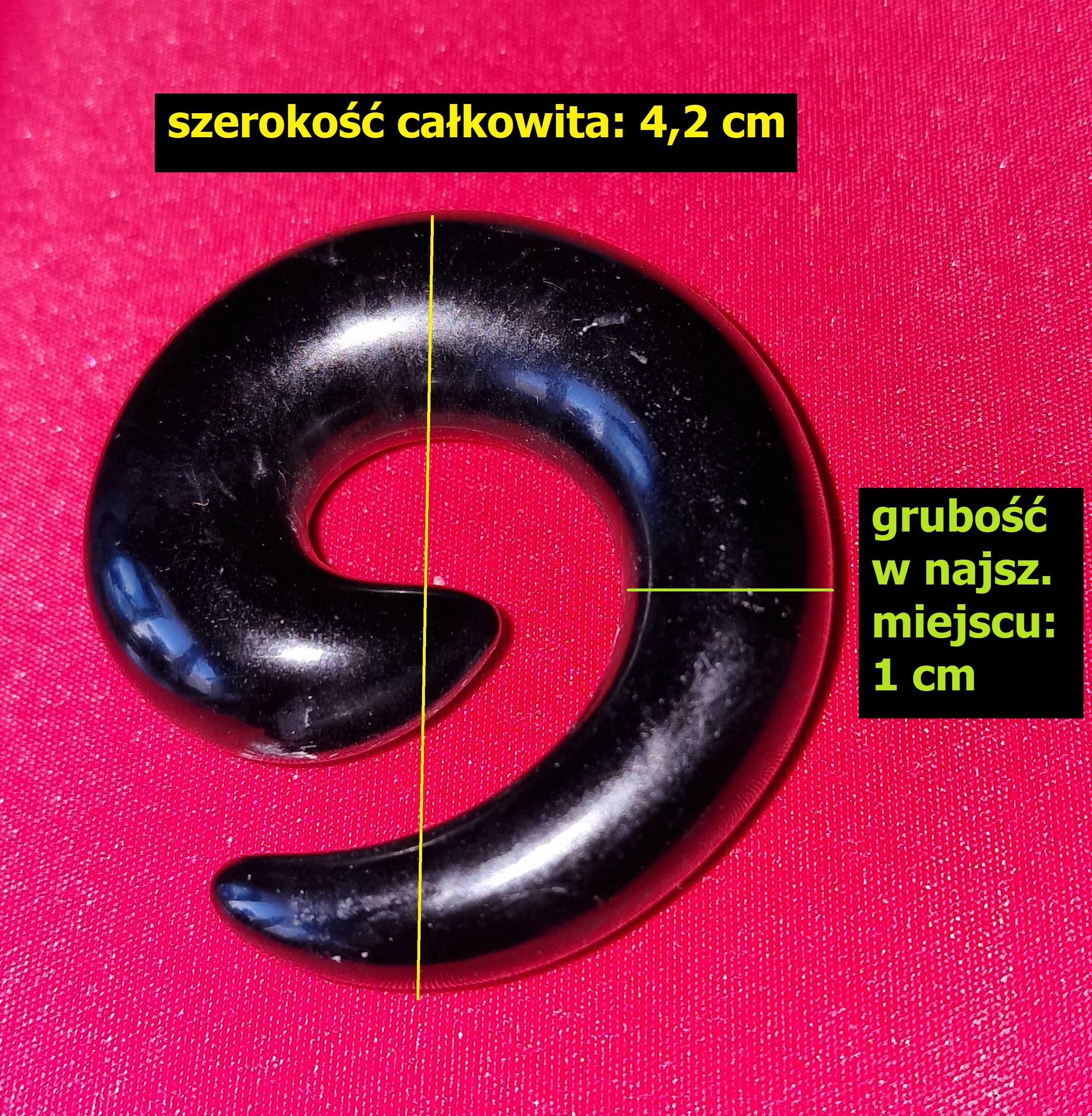 Rozpychacz ekspander akrylowy spirala piercing 1 cm