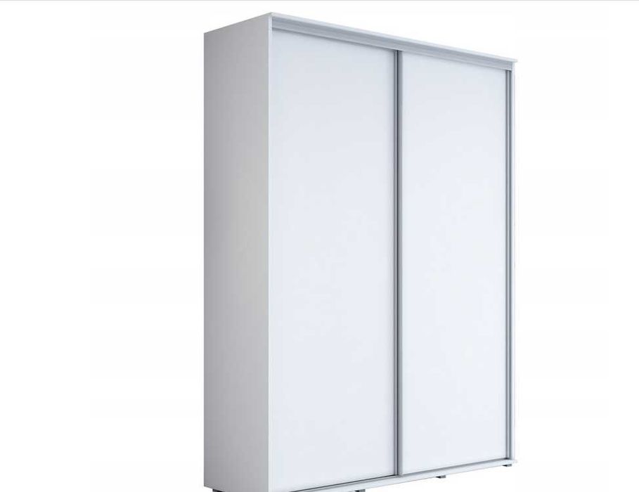 Szafa przesuwna Maja, biała 130x242x60 NOWA szuflady, cichy domyk
