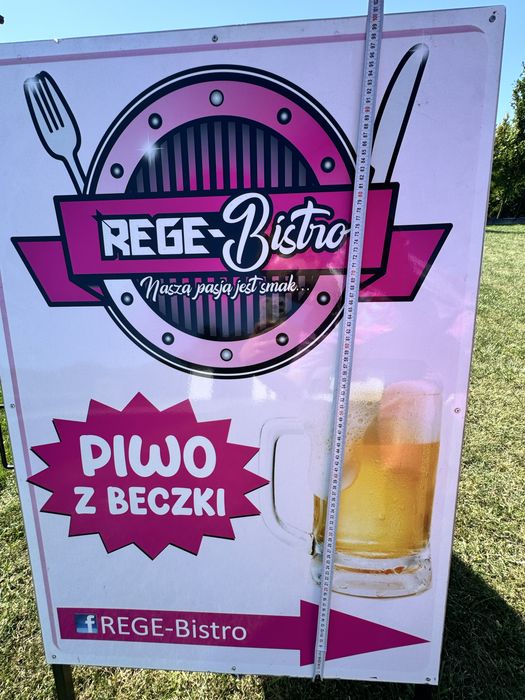 Potykacz reklamowy dwustronny stalowy - reklama 70x100