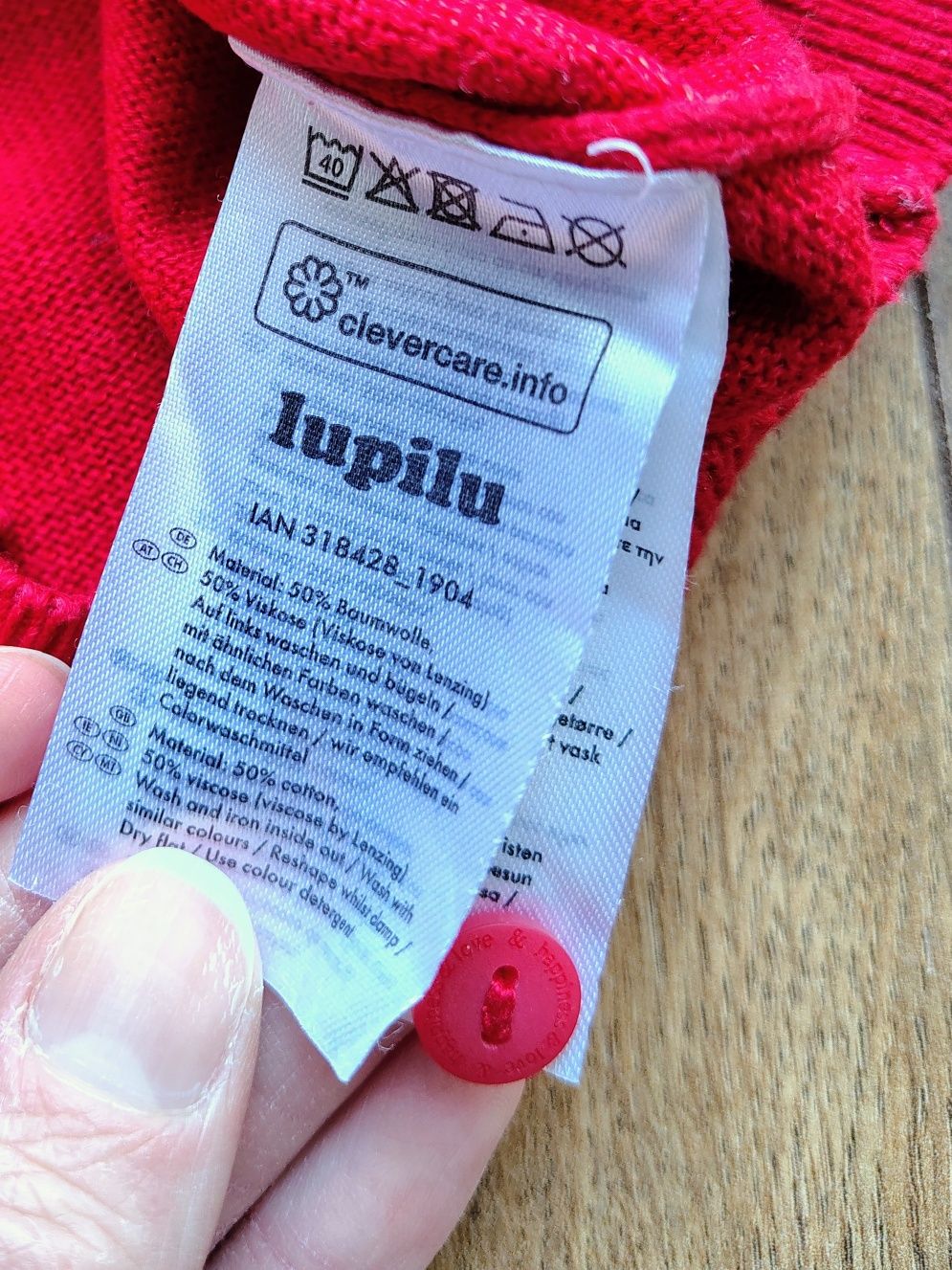 Rozpinany sweterek dziewczęcy Lupilu rozm. 98/104 cm, 3-4 latka