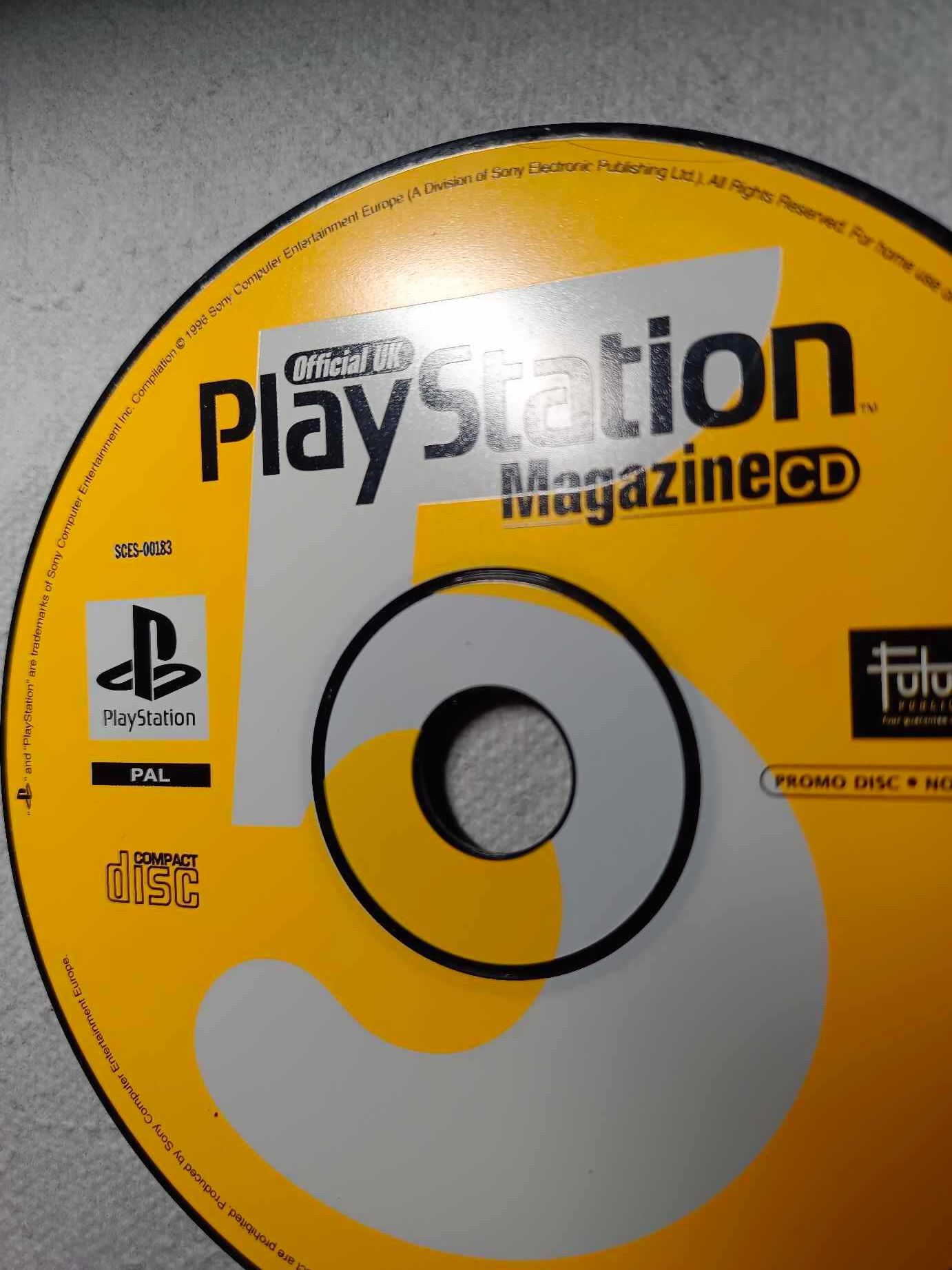 Ps1 Oficjalna płyta z magazynu PlayStation UK 5 rzadki z kwietnia 1996