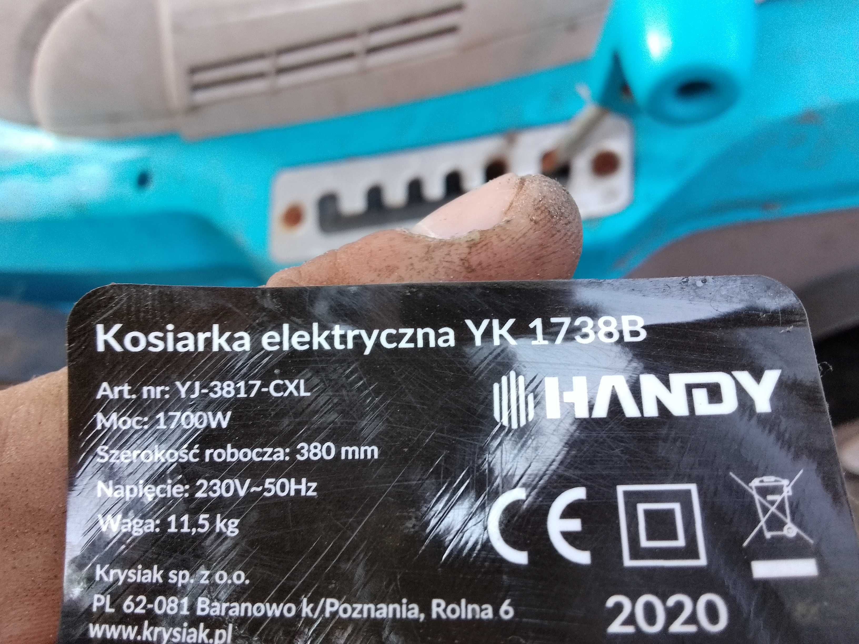 Kosiarka Elektryczna HANDY YK-1738B  1700w DUZA