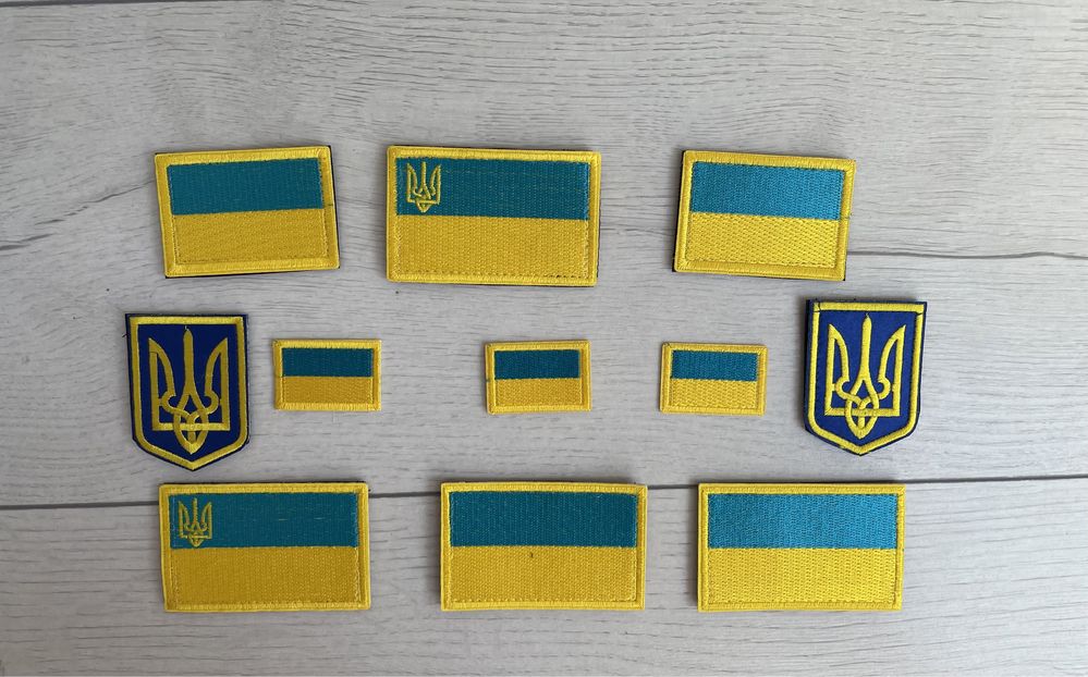 Шеврон прапор України на липучці
