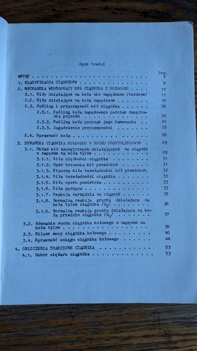 J. Zebrowski Z. Żebrowski  MECHANIKA CIĄGNIKÓW KOŁOWYCH, skrypt 1991 r