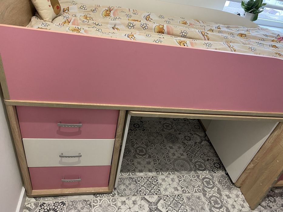 Ліжко для дівчинки, ліжко дитяче, ліжко, тумба,шафа,комод