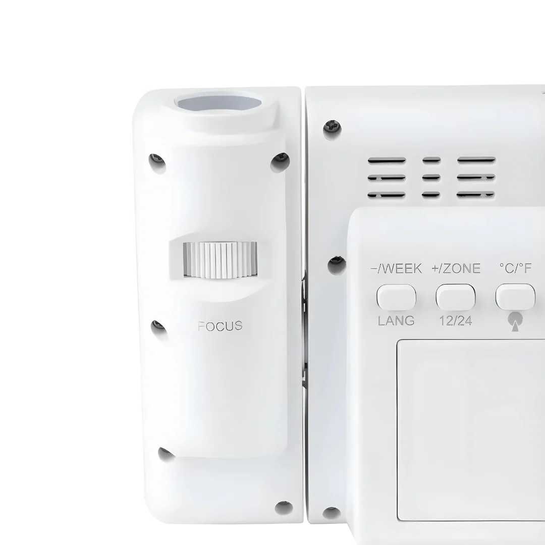 Cyfrowy budzik projekcyjny LCD Radiowo sterowany TERMOMETR AURIOL