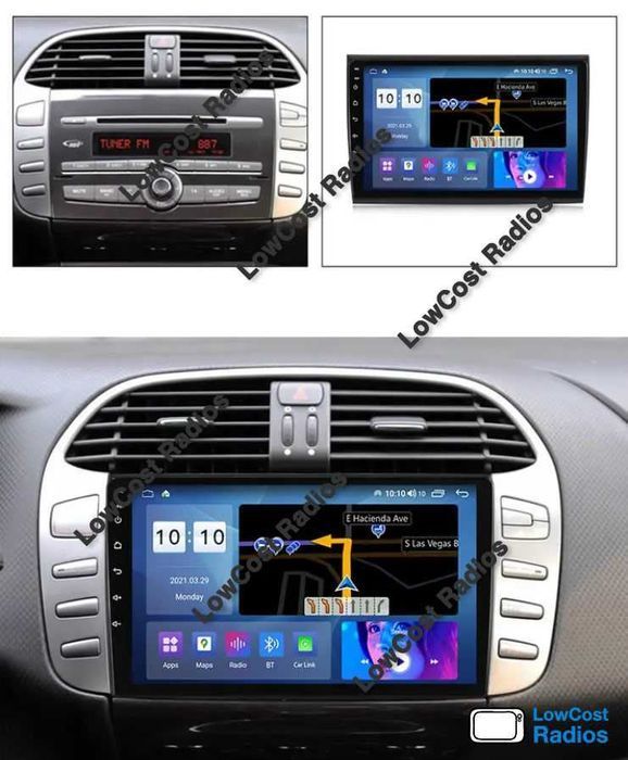 Auto Rádio 9' FIAT BRAVO 2007 a 2016 | GPS ANDROID BT USB