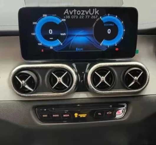 Монитор X-Class X200 X220D X250D X350D MERCEDES BENZ AMG GT Android 14
