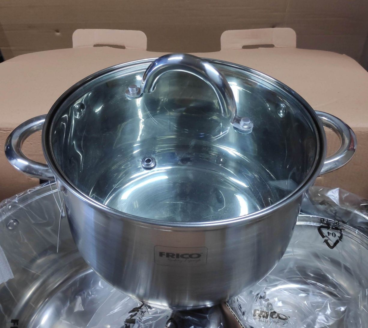 Komplet garnków Frico 12 el stalowe garnki indukcja gaz