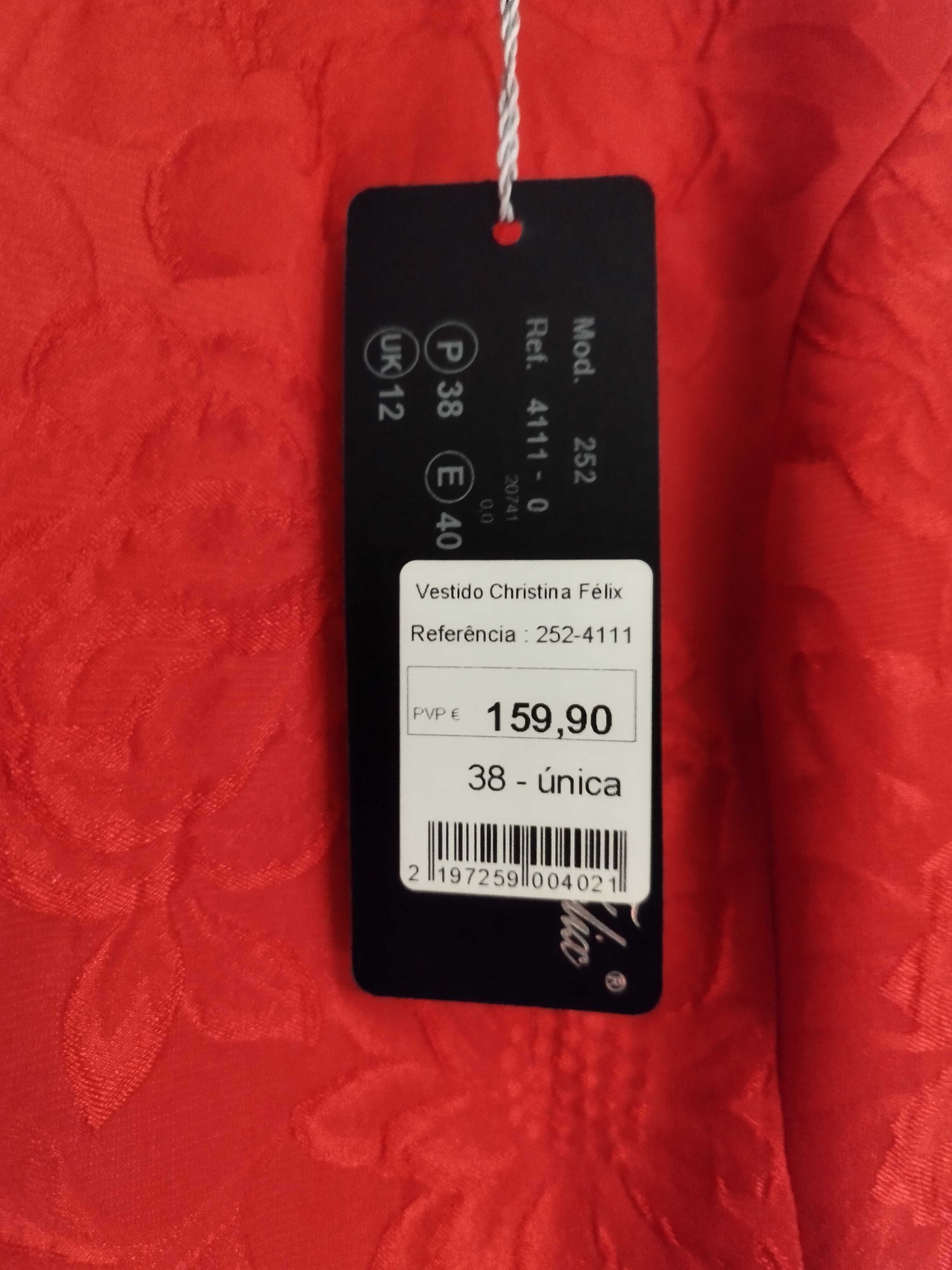 Vestido vermelho de cerimônia