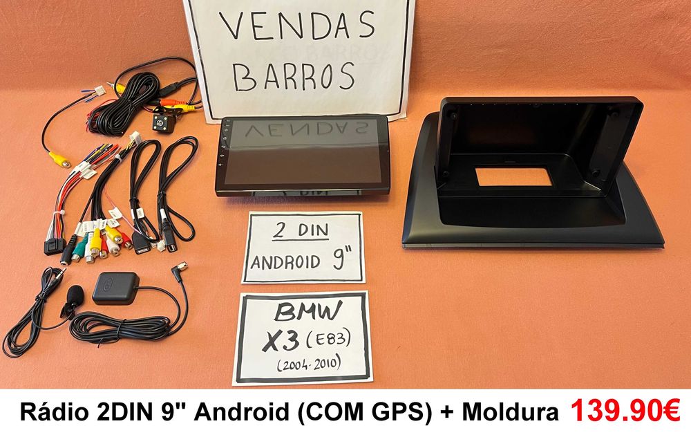 (NOVO) Rádio 2DIN • BMW X3 (E83) • BMW X1 (E84) • Android GPS [4+32GB]