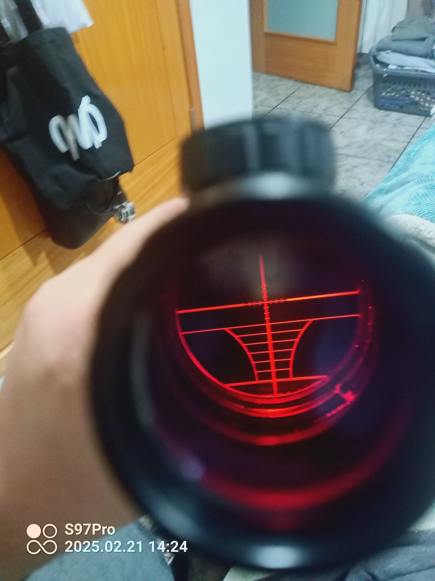 Mira com retícula  iluminada