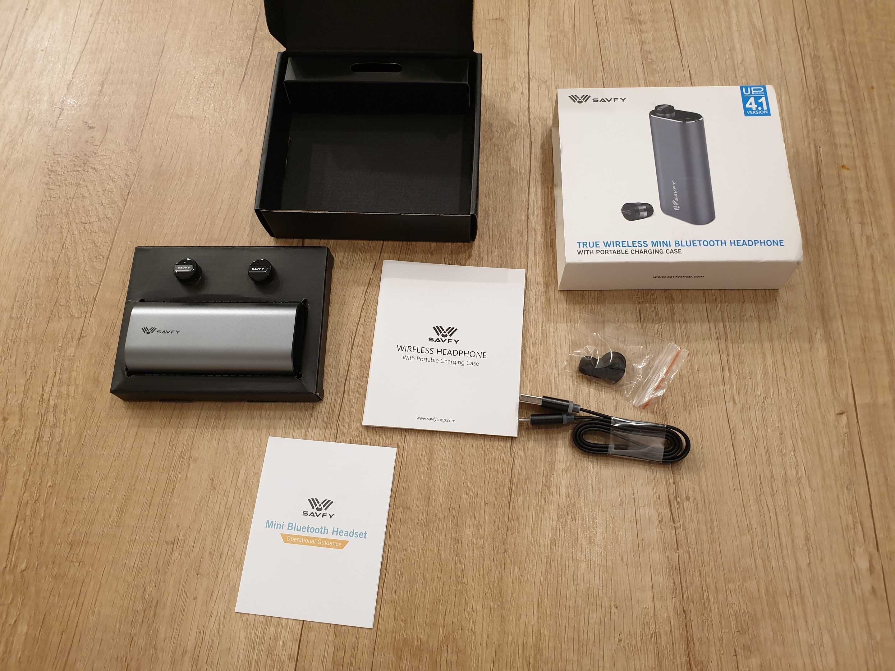 Słuchawki Amazon SAVFY True Wireless, Bluetooth 4.1 z mikrofonem CSV