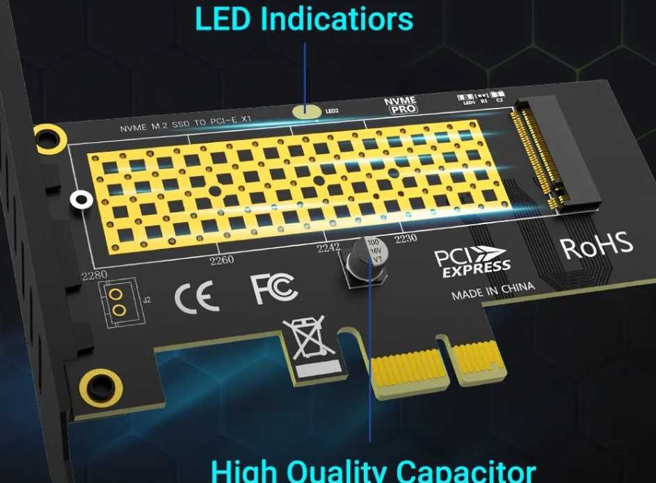 адаптер SSD M.2  PCIex