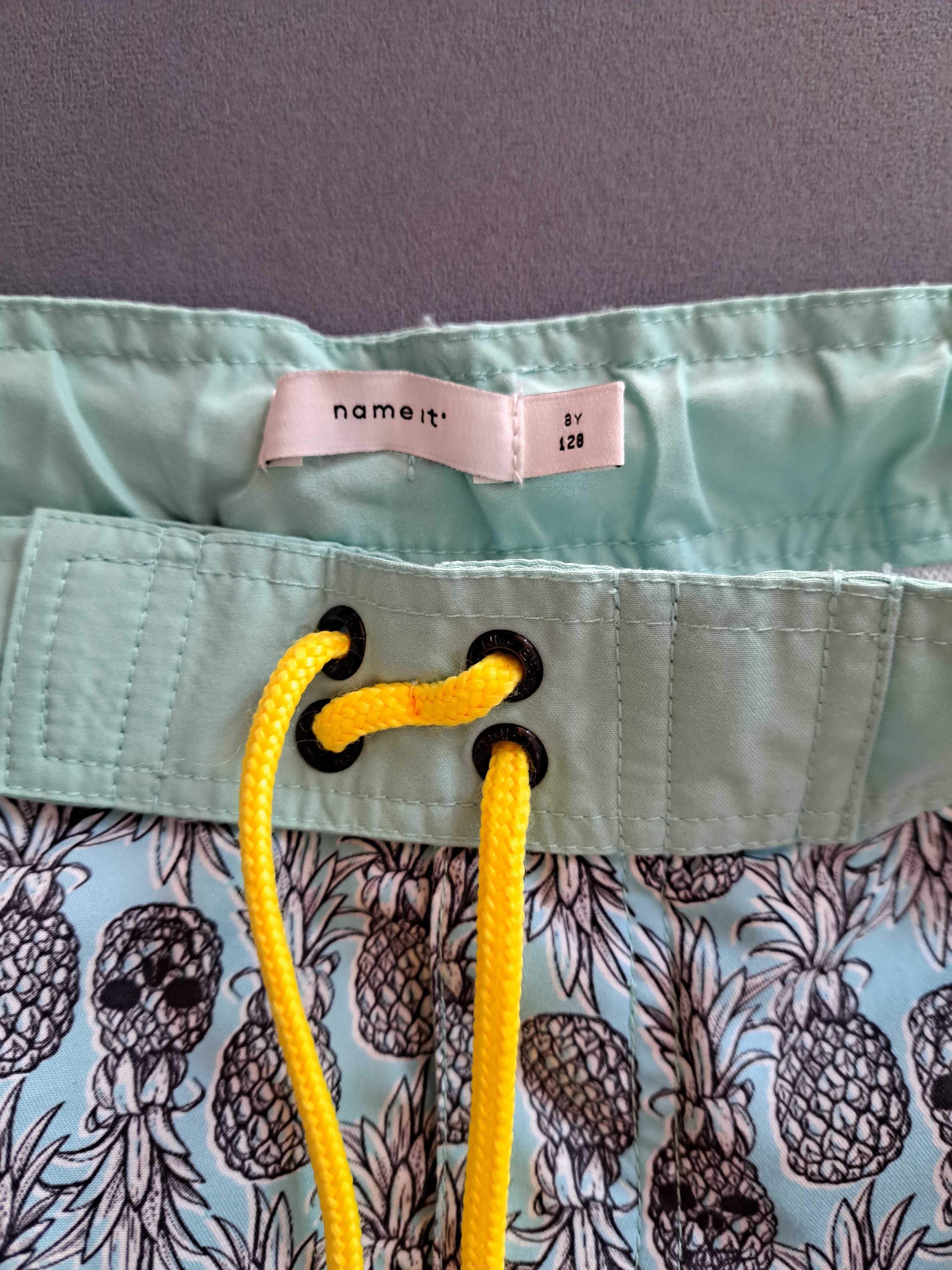 Spodenki kąpielowe dla dziewczynki name it, vero moda, kaktusy 128 cm.