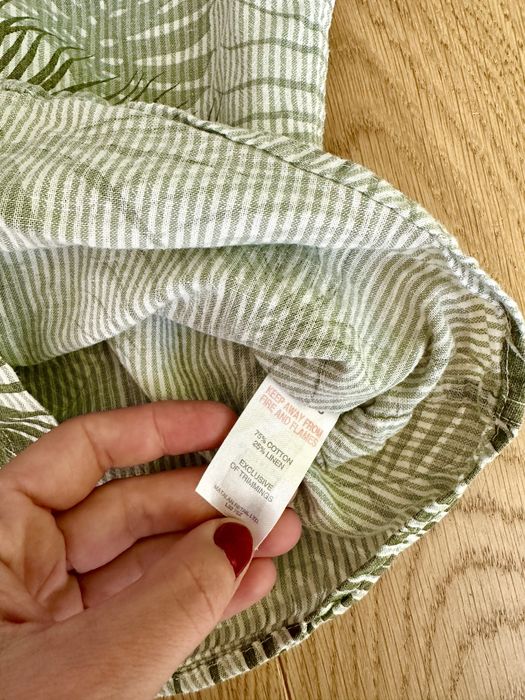 Nowa koszula bawełna-len rozm.128 liście rośliny