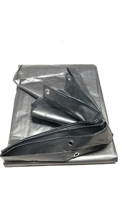 PLANDEKA 4mx20m 80m2 SREBRNA GRUBA Wzmacniana plandeki blandeka 4x20