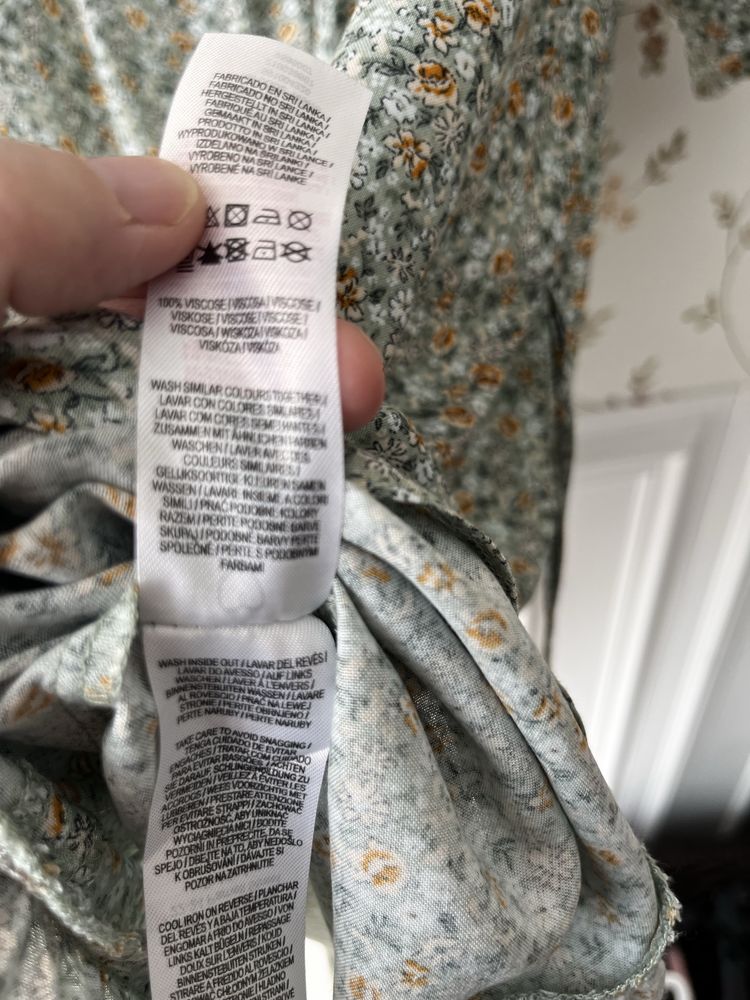 44 Primark sukienka zielona w kwiaty wiskoza jak nowa