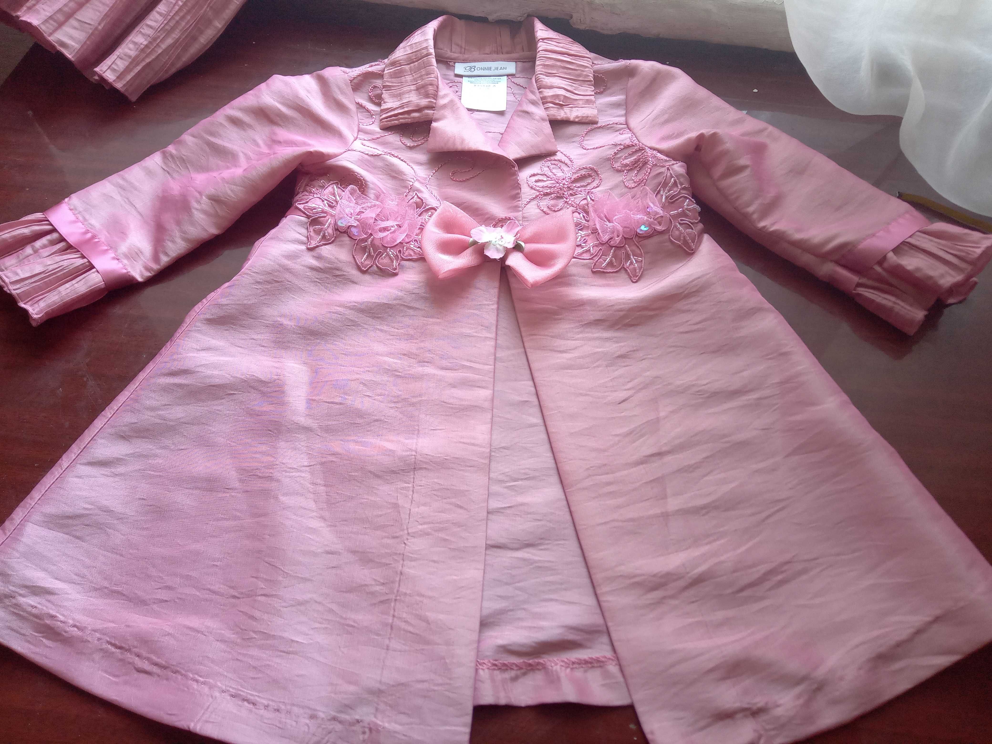 Комплект розовое платье +болеро Bonnie Jean 2 года