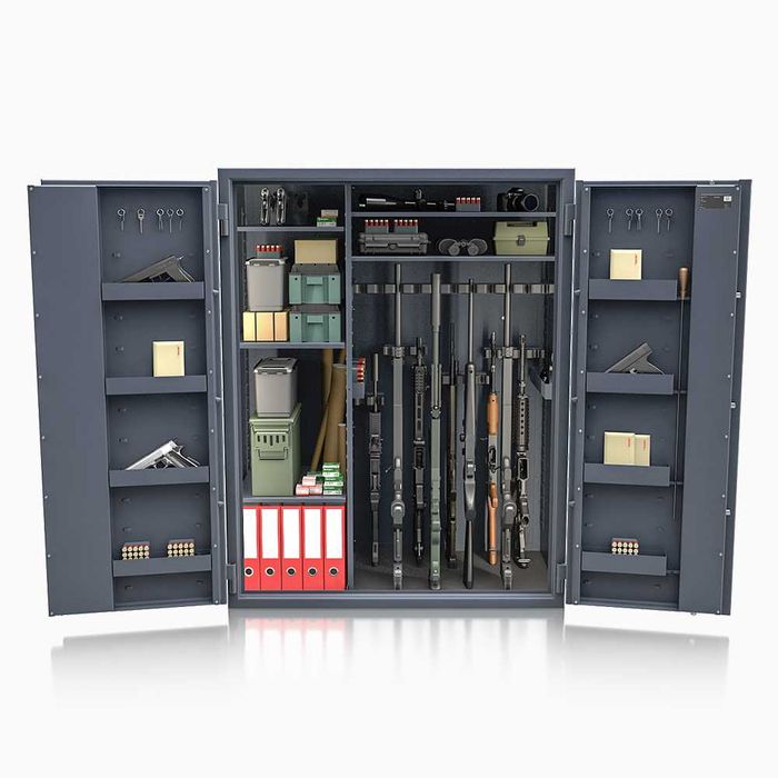 Szafa na broń Siegen Super Kombi 534.6 klasa s1 KL łącznie 27szt broni