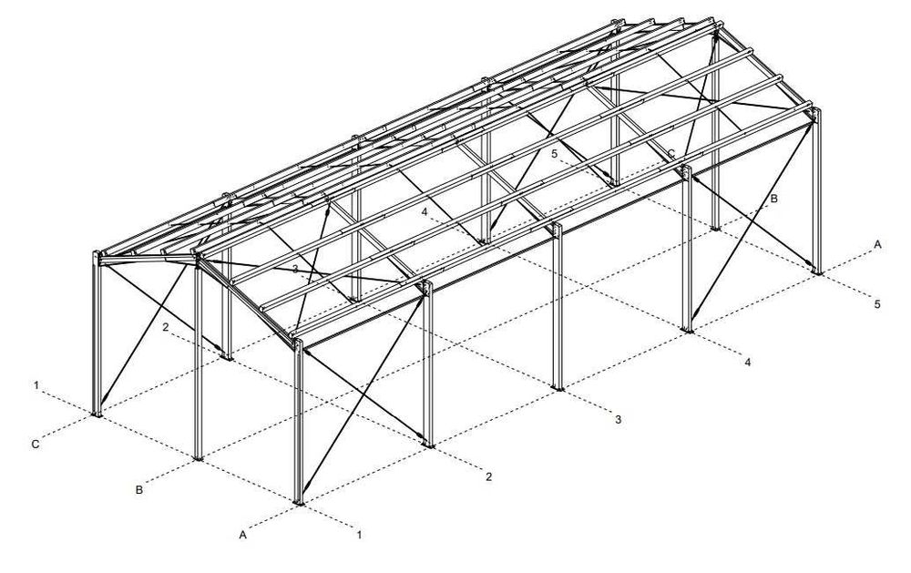 Modułowa konstrukcja hali 8x20x5 hala magazyn warsztat