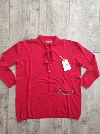 Nowa bluzka czerwona sweterkowa