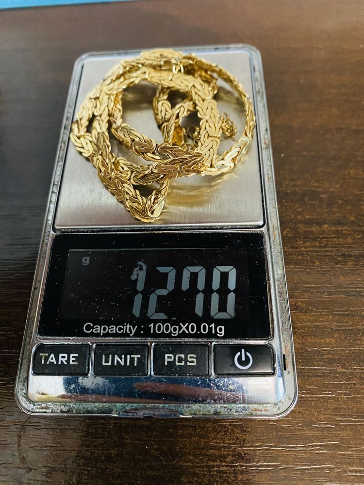 Золотий ланцюг золотая цепочка 44-49см 6мм 585проба