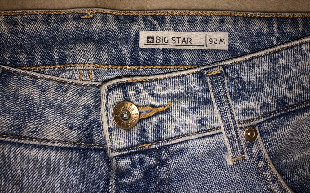Oryginalne spodnie jeansowe marki Big Star, rozmiar W 26