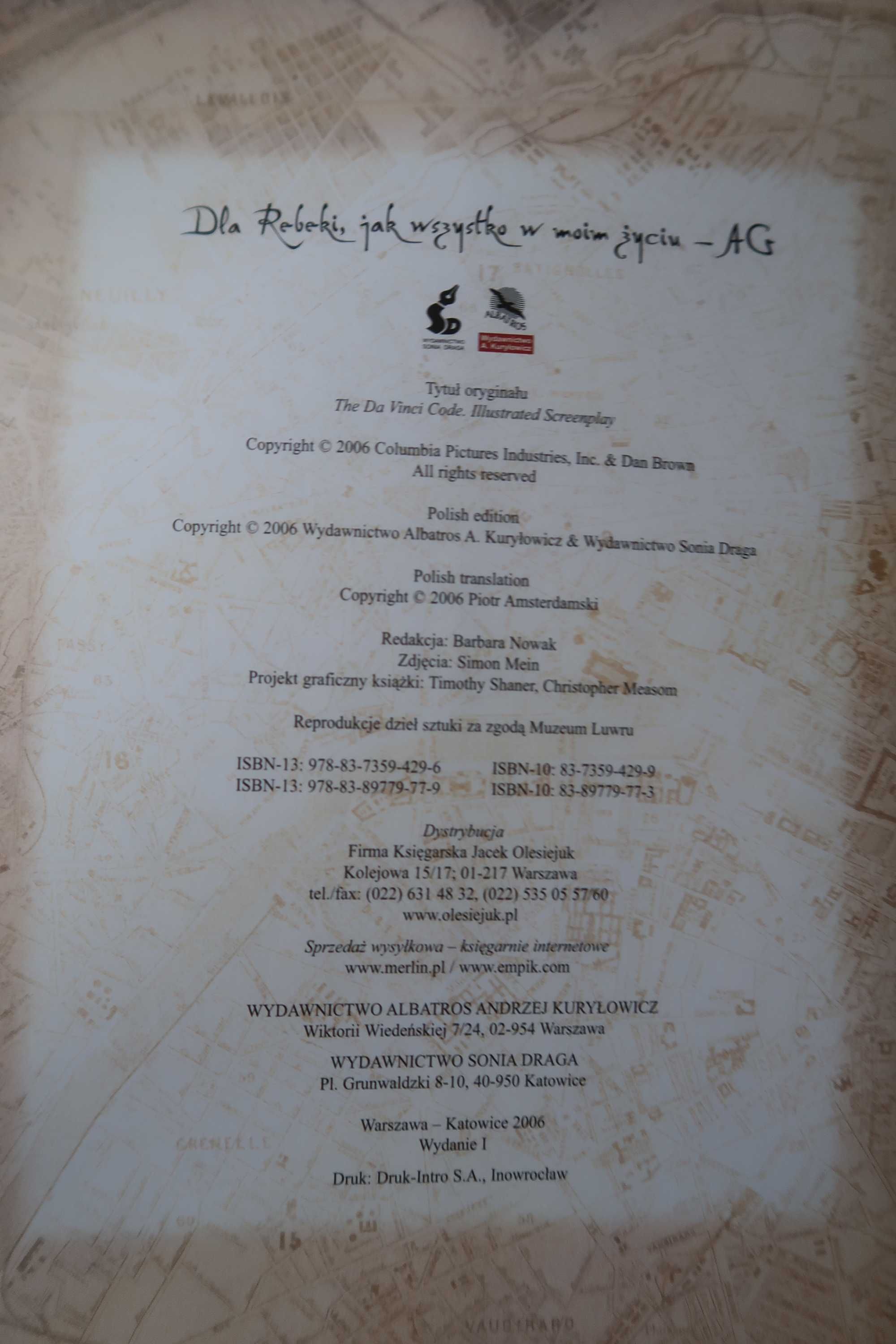 Kod Leonardo Da Vinci ilustrowany scenariusz