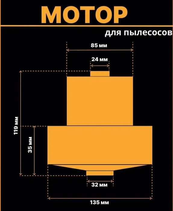 Мотор двигун до пилососів Phillips Філіпс 1600-2300вт