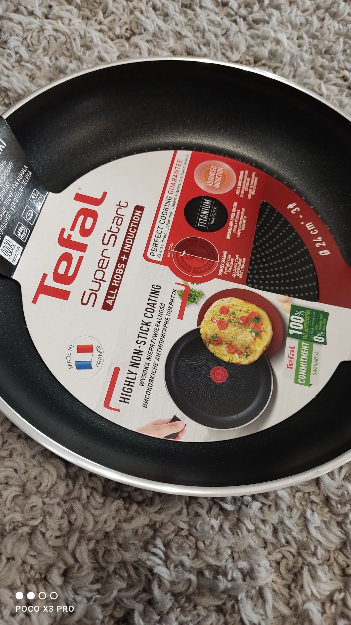 Nowa patelnia Tefal na wszystkie kuchenki 24 cm