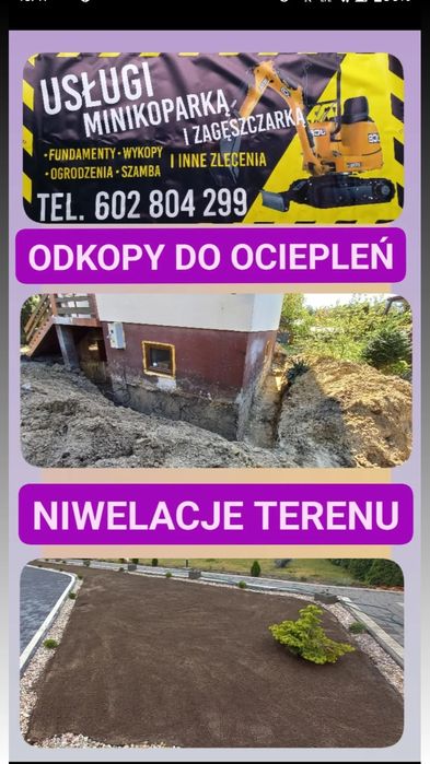 Usługi minikoparką