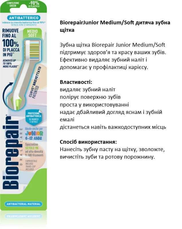 Монопучкова зубна щітка Curaprox/Зубна щітка Biorepair