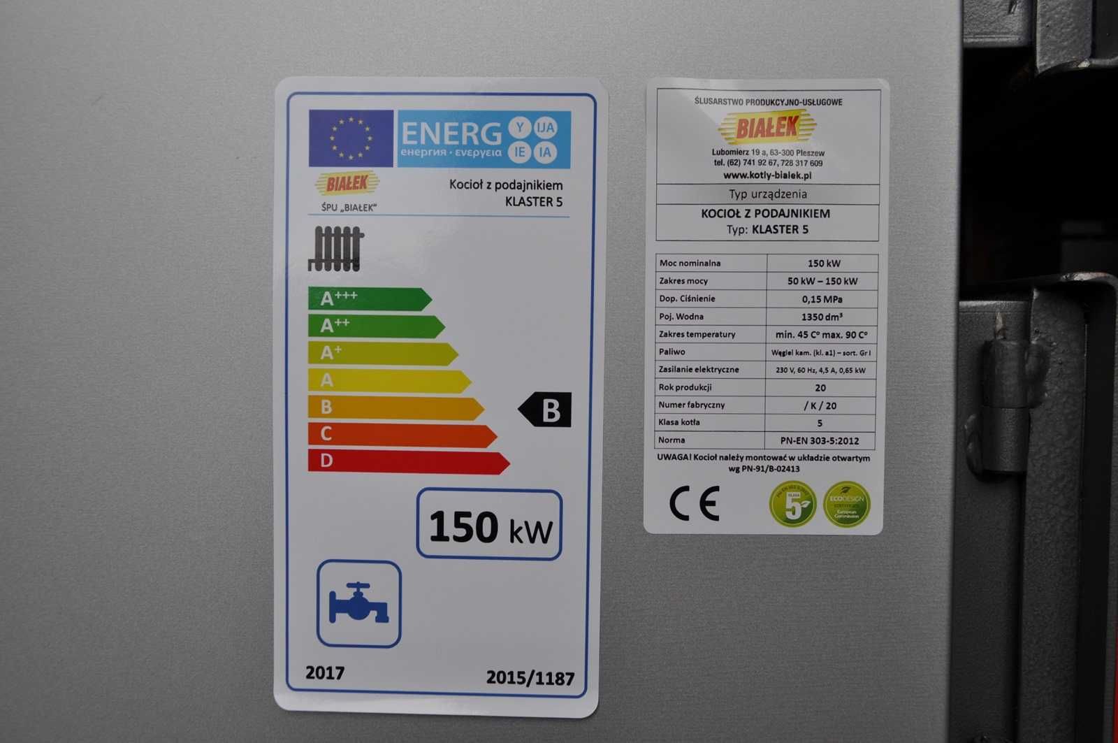 Kocioł PIEC z podajnikiem na Ekogroszek 150KW 5 klasa ECODESIGN