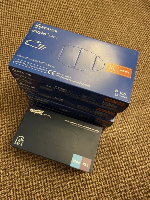 Rękawiczki jednorazowe nitrylowe XL 7 op.