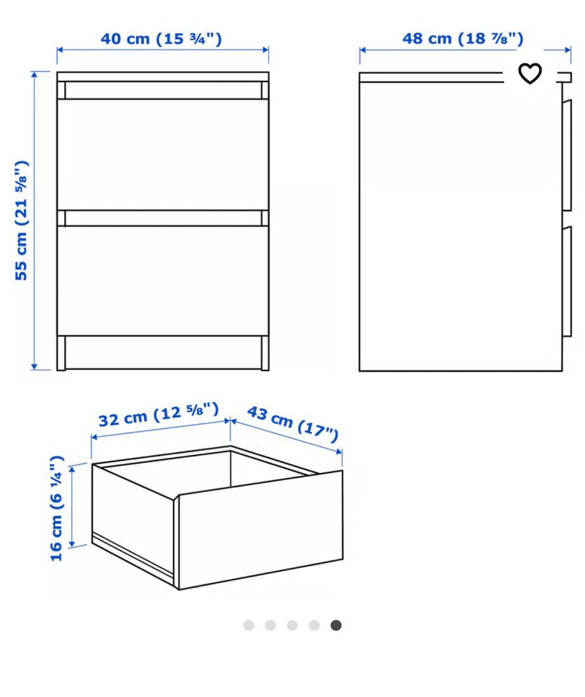 Mesas de cabeceira Malm Ikea