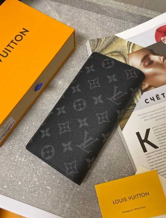 Серый бумажник Louis Vuitton кошелек Луи Виттон органайзер LV k410