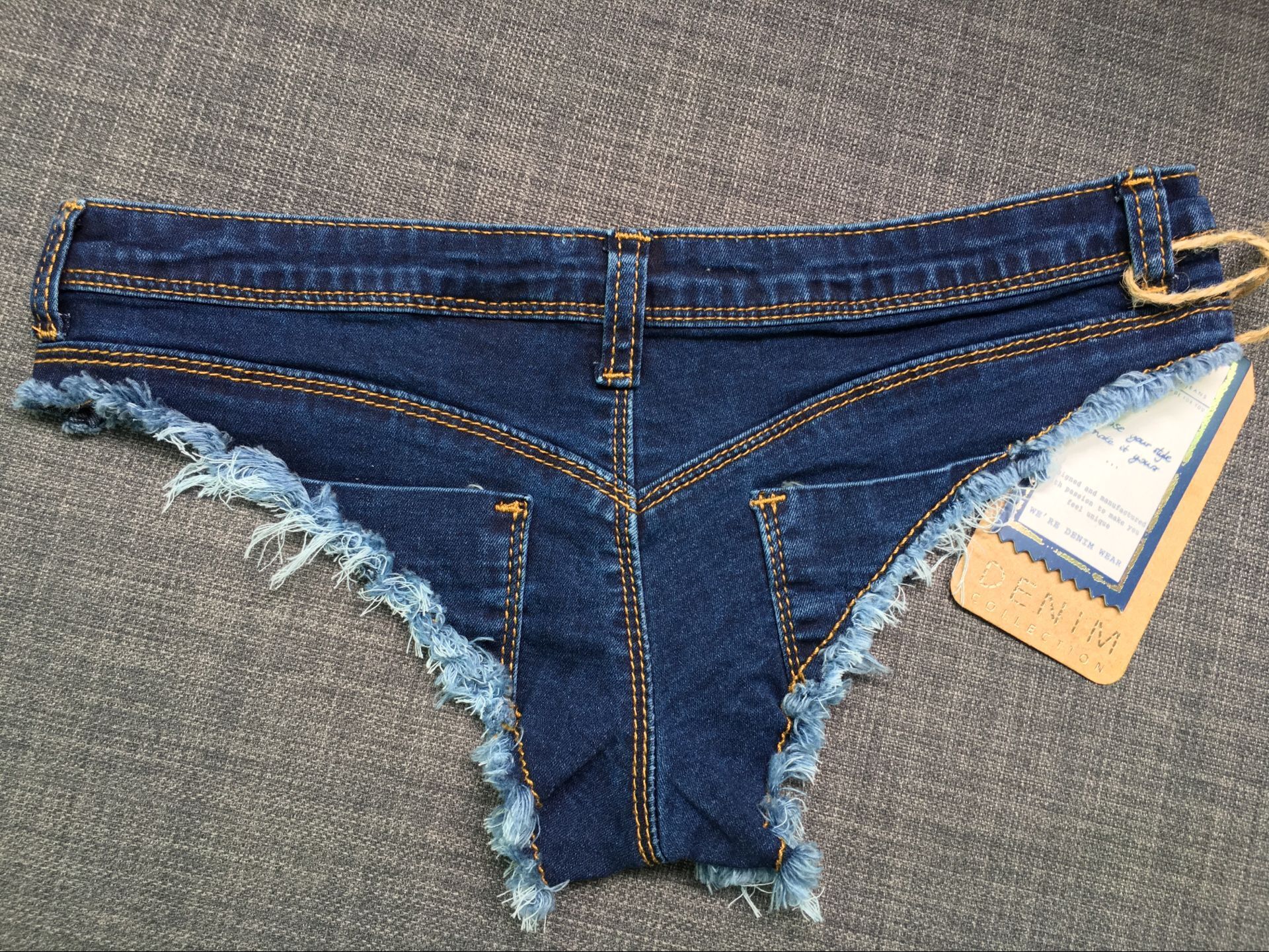 Damskie Krótkie Szorty Spodenki Jeansowe Postrzępione Sexi Odważne -XL