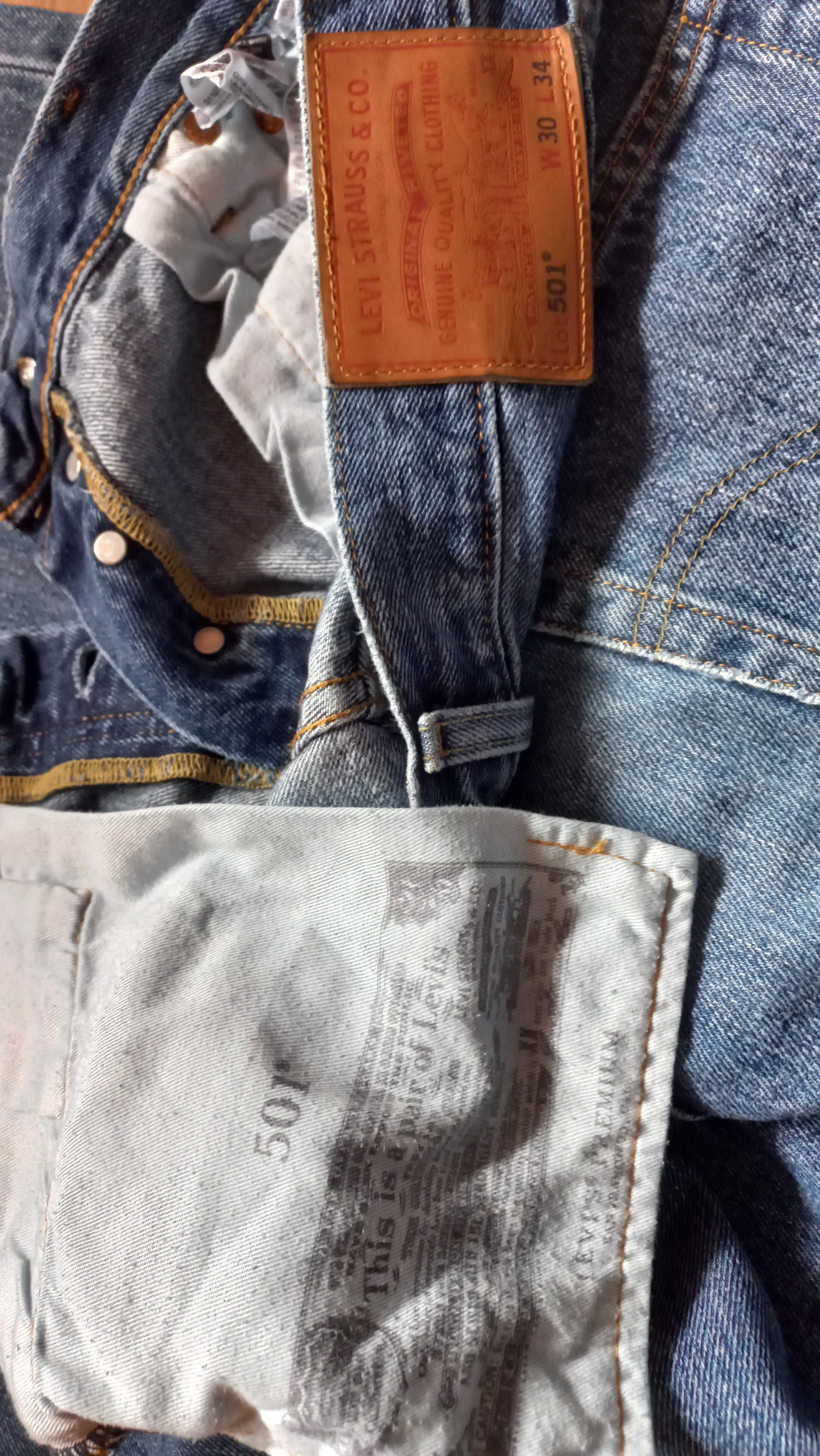 Jeansy Levis 501 męskie 30/34