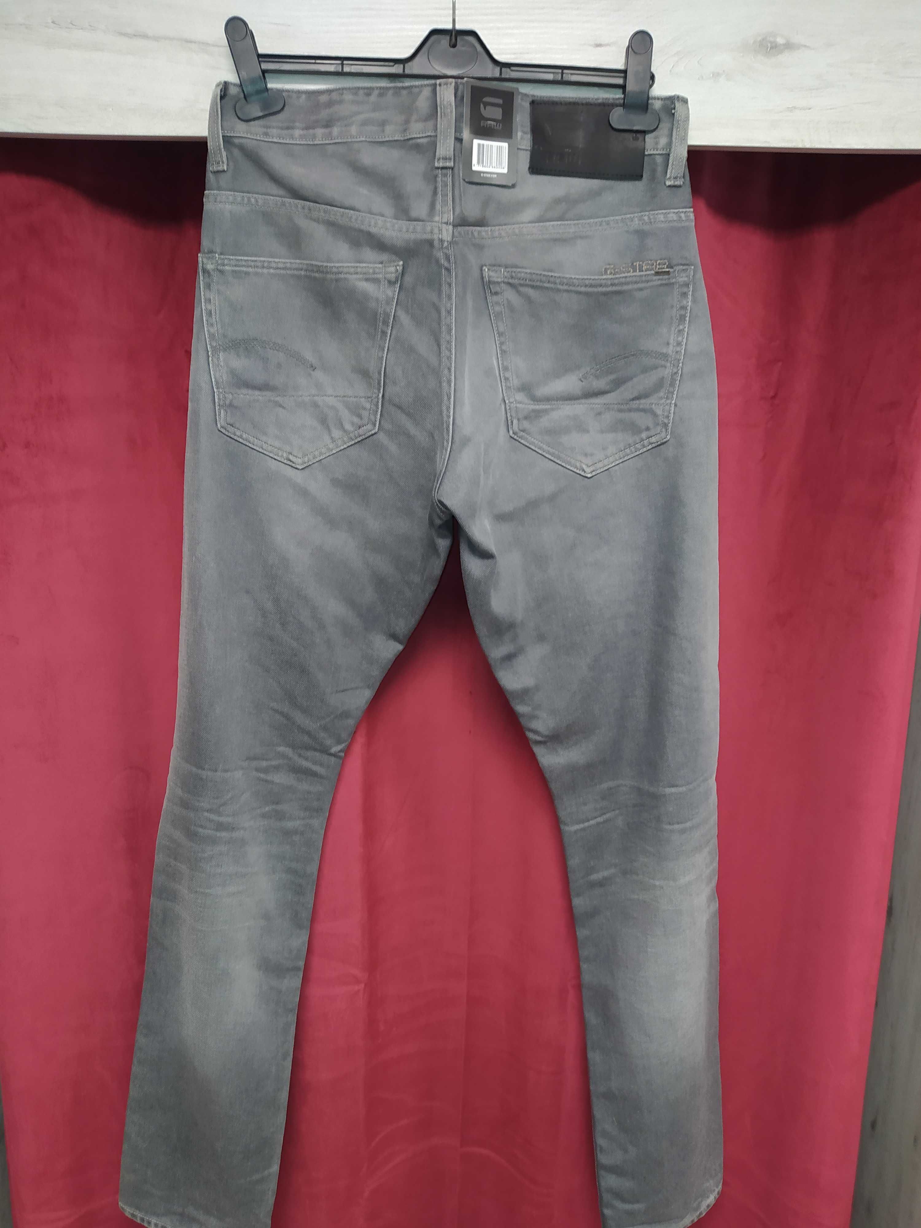 Spodnie jeans Raw, G-Star 30/34, szare