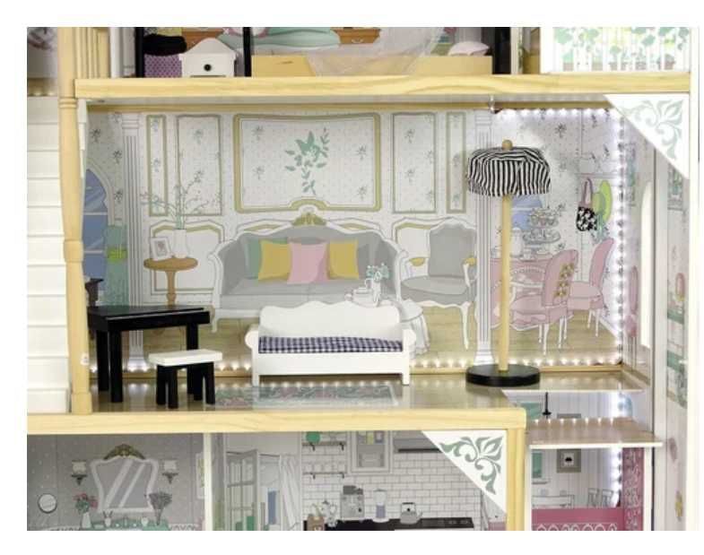 Domek dla lalek drewniana Willa Wioletta -Nowy