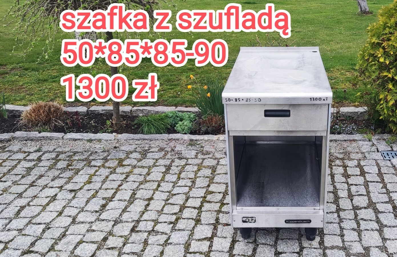 Stół roboczy, stół z blokiem szuflad, meble gastronomiczne