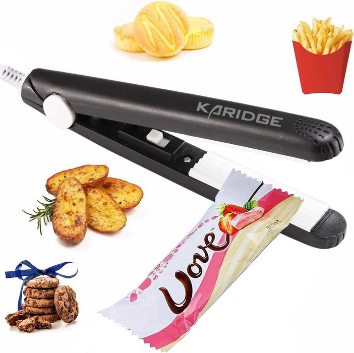 Zgrzewarka do torebek na chipsy, ręczna zgrzewarka Karidge Mini