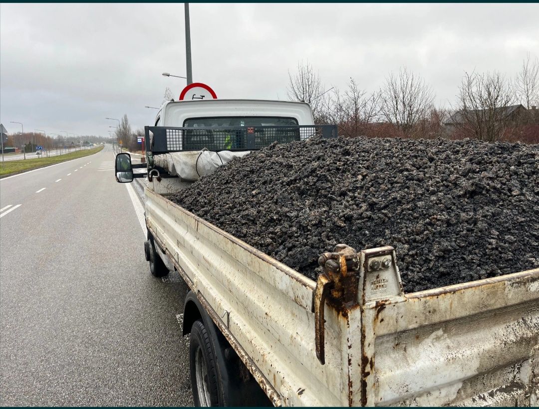 Żużel Gruby Szlaka Gruz Kruszony Kruszywa Ziemia Żwir Transport Tanio