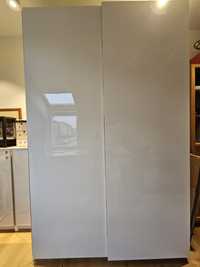 Drzwi przesuwane IKEA Hasvik 2x 75x236 kolor biały połysk S. IDEALNY