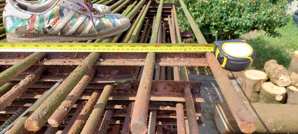Stalowe przęsła fi 18mm wysokość 200 cm czuby ręcznie kute wypasione !