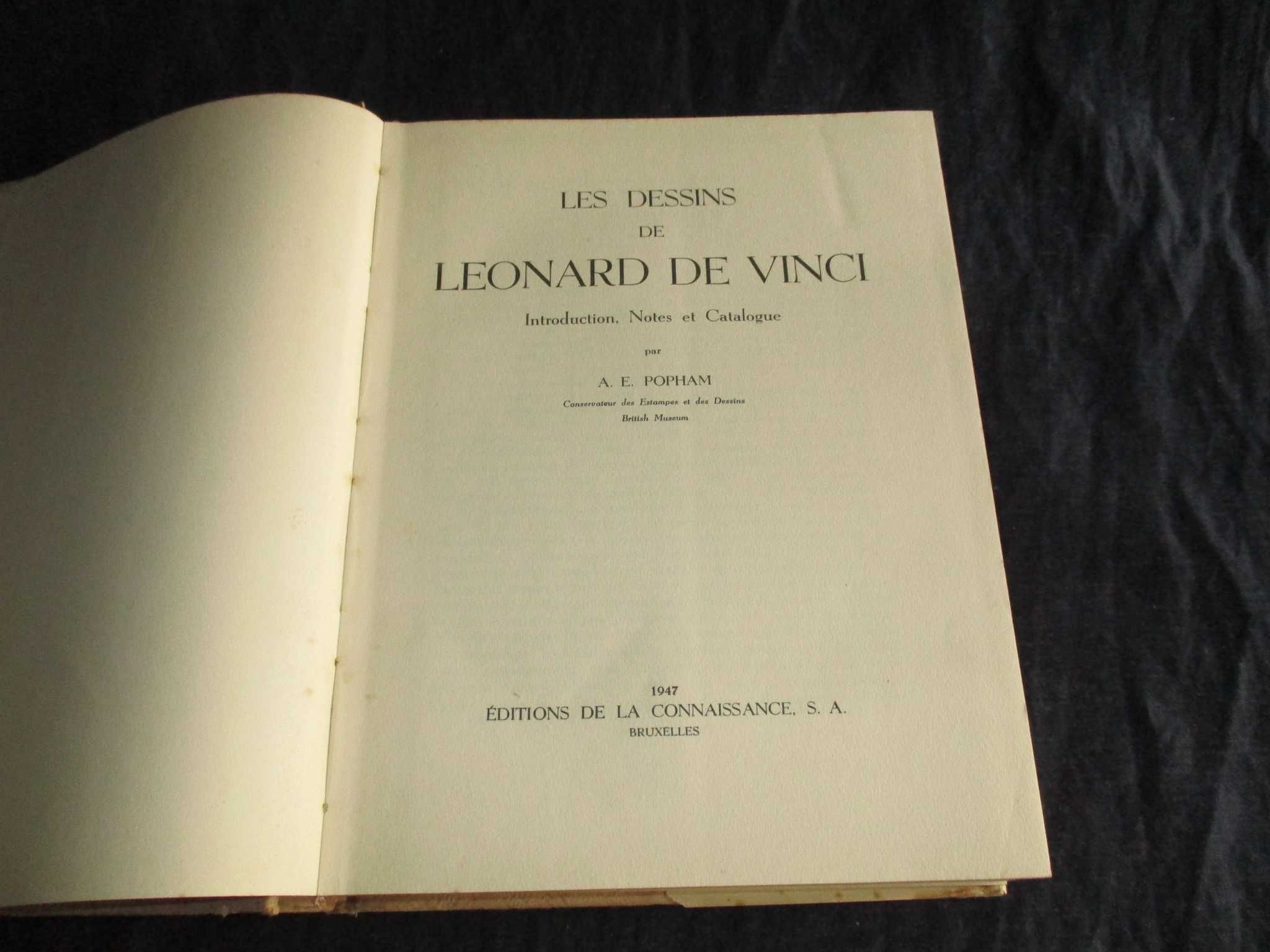 Livro Les Dessins de Leonard de Vinci Desenhos de Leonardo da Vinci